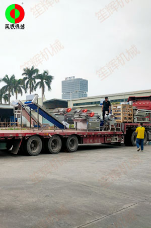 江西葉小姐凈菜加工及根莖加工生產(chǎn)線裝車按時(shí)交付客戶！